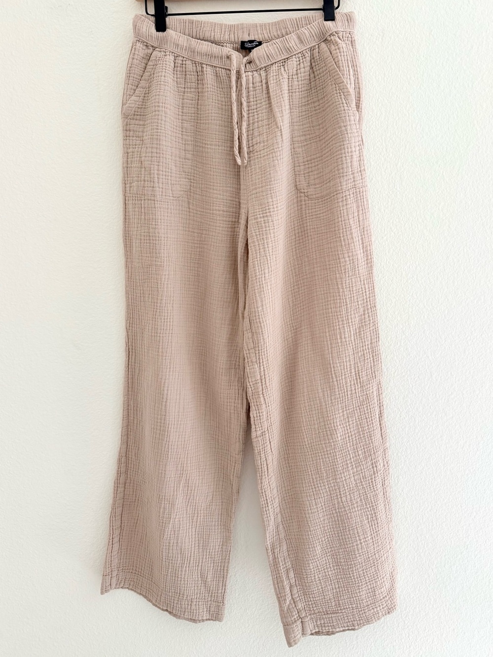 Splendid Kit Gauze Palazzo Drawstring Pants 100% cotton relaxed